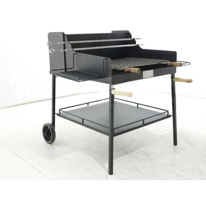 Fuocone Arezzo puu- ja hiiligrilli, teräs, 70 × 58 cm, 65 kg
