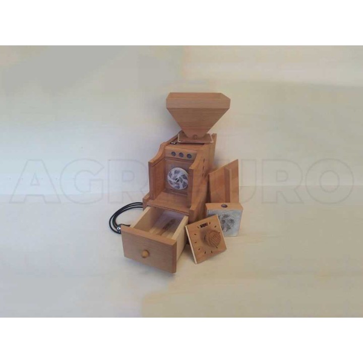WIDU Universalmühle Mod. 3 jauhomylly, kivijauhatus, 600 W, pyökki