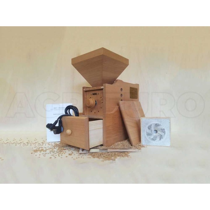 WIDU Universalmühle Mod. 3 jauhomylly, kivijauhatus, 600 W, pyökki