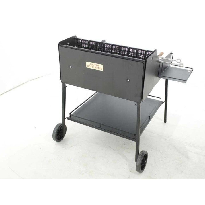 Fuocone Arezzo puu- ja hiiligrilli, teräs, 70 × 58 cm, 65 kg