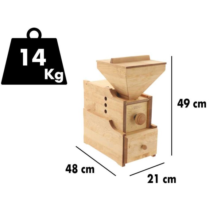 WIDU Universalmühle Mod. 3 sähköinen jauhomylly, koivu, 600 W