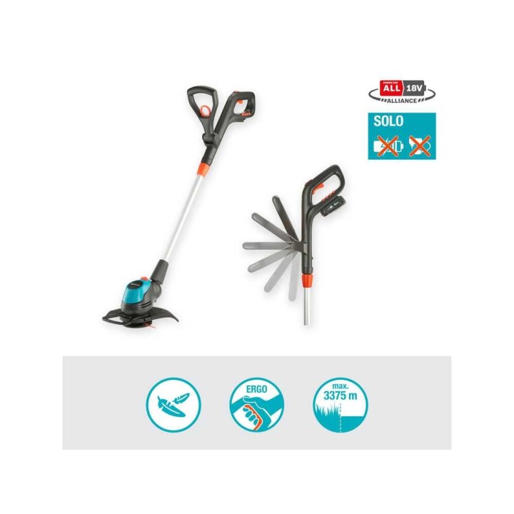 Gardena EasyCut 23/18V akkuruohotrimmeri, 23 cm, 18 V, ilman akkua ja laturia