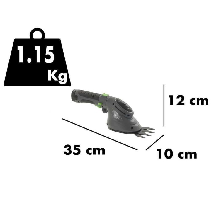 Verdemax TR3.6 akkukäyttöiset ruohosakset teleskooppivarrella, 3,6 V, 1,5 Ah