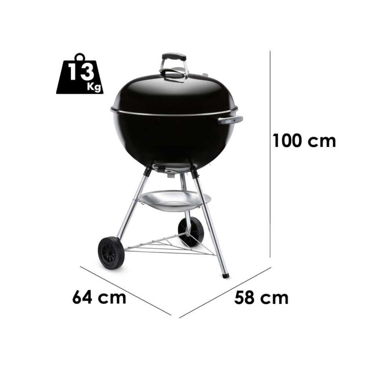 Weber Bar-B-Kettle 1331004 hiiligrilli, Ø 57 cm, emaloitu teräs