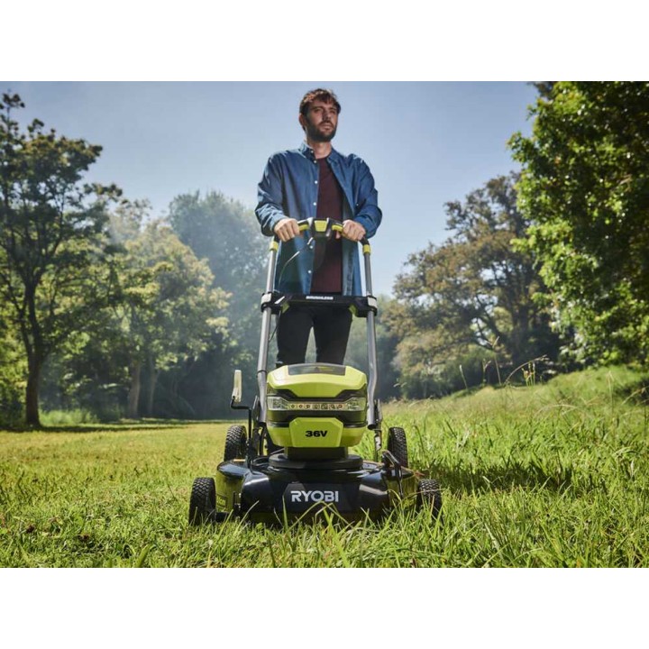 Ryobi RY36LMMX51A-140 akkuruohonleikkuri, 36 V, 51 cm, akku ja laturi