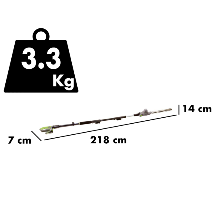 Verdemax TT20 akkupensasleikkuri, 20 V, 2 Ah, 45 cm terä