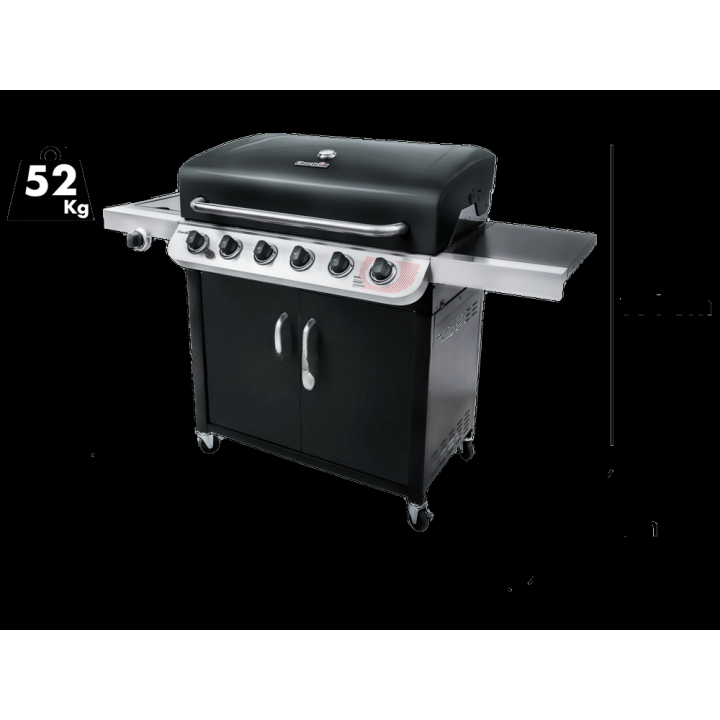 Char-Broil Convective 640B XL kaasugrilli, 6 poltinta, 20 kW, 4 230 cm²