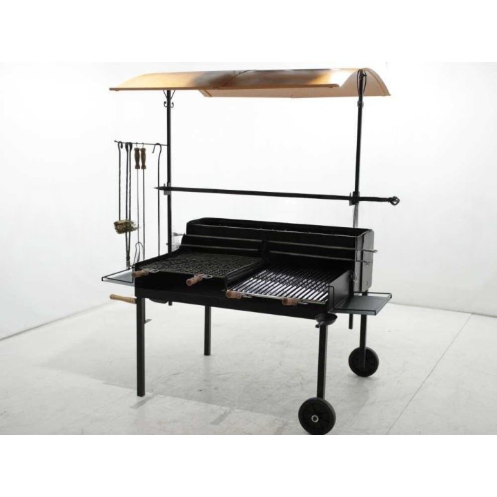Cruccolini Tuscany Maxi puu- ja hiiligrilli, 114 × 65 cm, teräs