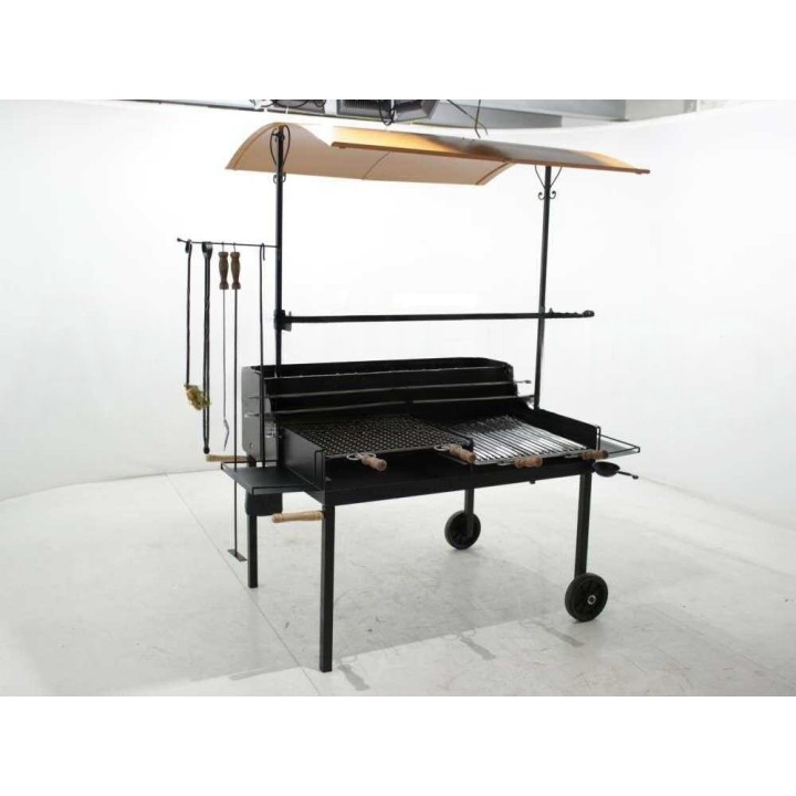 Cruccolini Tuscany Maxi puu- ja hiiligrilli, 114 × 65 cm, teräs
