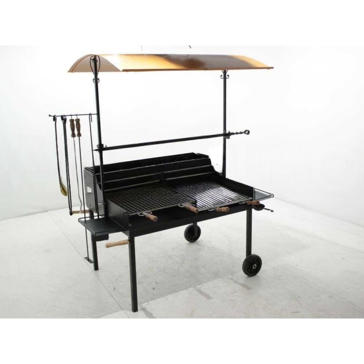 Cruccolini Tuscany Maxi puu- ja hiiligrilli, 114 × 65 cm, teräs