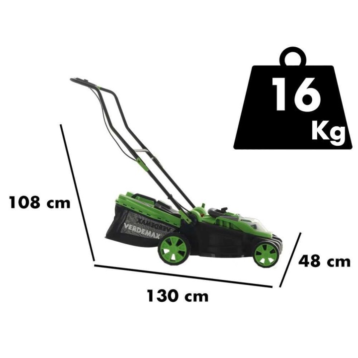 Verdemax RS20 akkuruohonleikkuri, 40 V, 38 cm, 2,5 Ah Akut