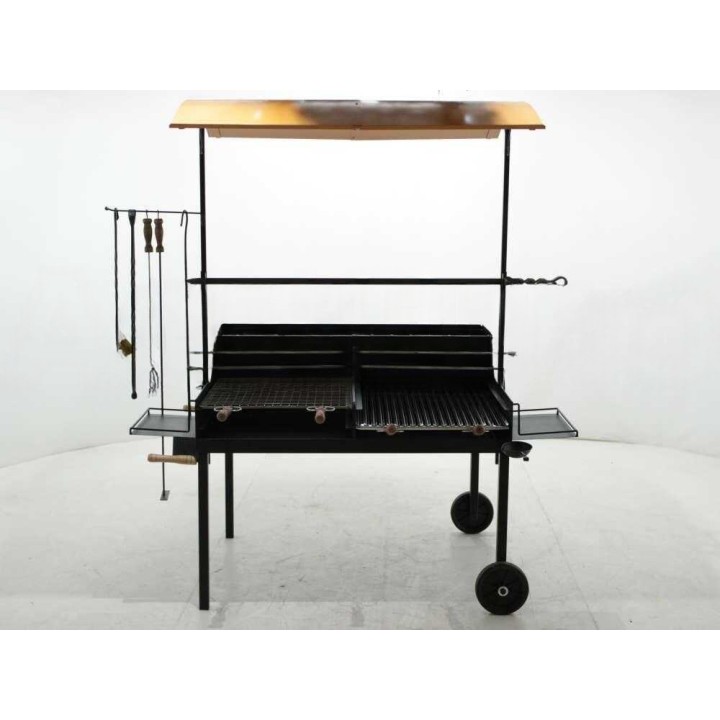 Cruccolini Tuscany Maxi puu- ja hiiligrilli, 114 × 65 cm, teräs