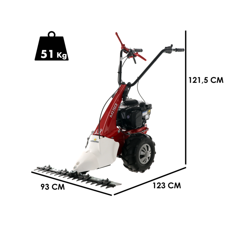 Eurosystems Minieffe M150 RM vetävä niittokone, 87 cm, 5 HP, Briggs & Stratton 625 EXi