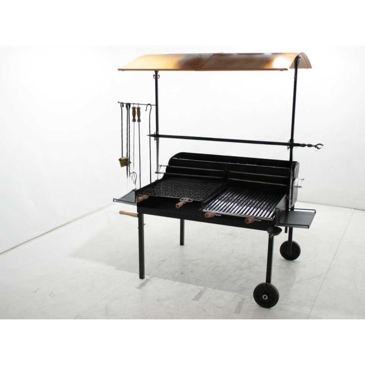 Cruccolini Tuscany Maxi puu- ja hiiligrilli, 114 × 65 cm, teräs