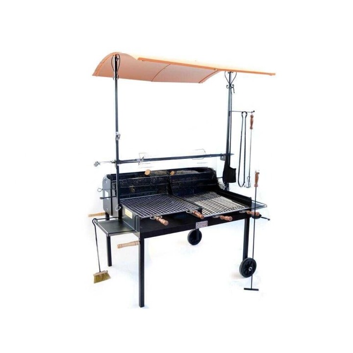 Cruccolini Tuscany Maxi puu- ja hiiligrilli, 114 × 65 cm, teräs