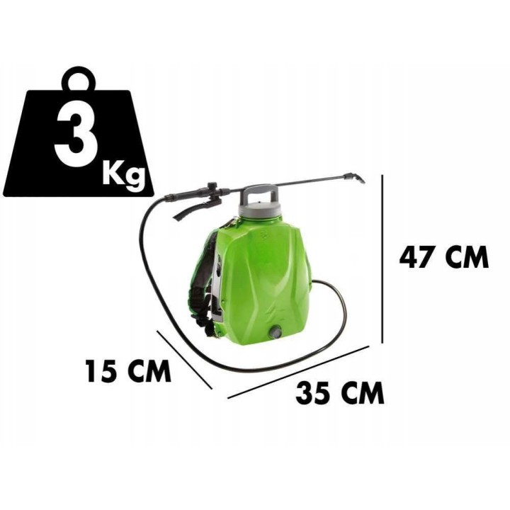 Verdemax FUTURA 8L akkuruiskupumppu, 12 V, 2,5 Ah, 8 l