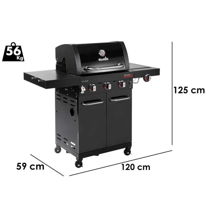 Char-Broil Professional Core B 3 -kaasugrilli, 3 poltinta, 6,15 kW