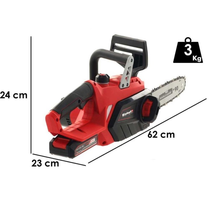 Einhell GE-LC 18 Li PXC akkumoottorisaha, 18 V, 25 cm, ilman akkua ja laturia