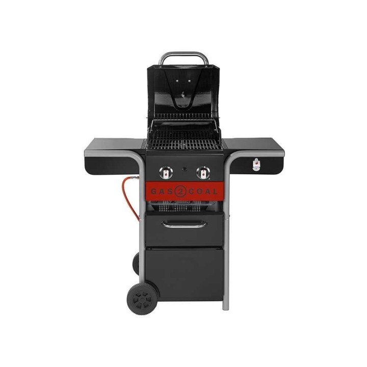Char-Broil Gas2Coal 2.0 2B kaasu- ja hiiligrilli, 6,72 kW, 1 892 cm²