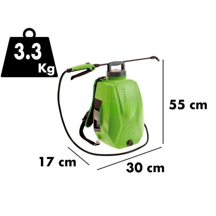 Verdemax FUTURA 16L akkukäyttöinen reppuruisku, 12 V, 2,5 Ah