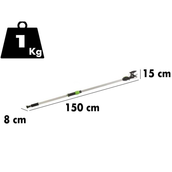 Verdemax V004388 oksasakset kiinteällä varrella, 150 cm, 25 mm