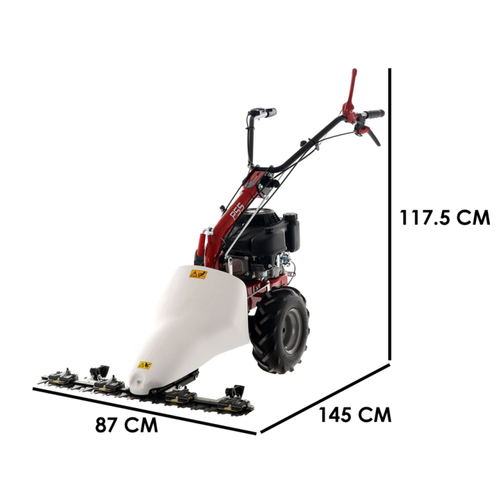 Eurosystems P55 -niittokone, Loncin 196 cm³, 87 cm:n kaksiteräinen palkki