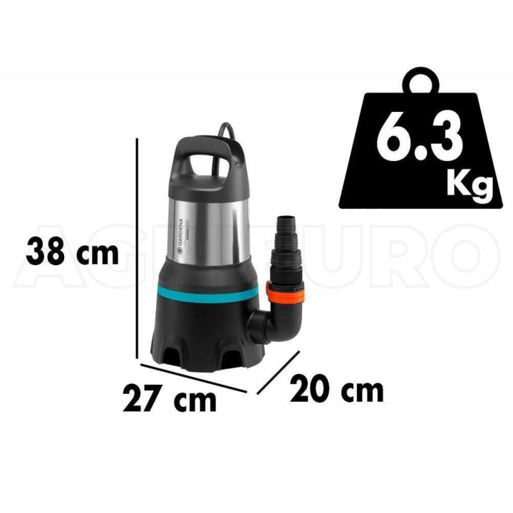 Gardena 20000 Aquasensor -uppopumppu likavedelle, 750 W, 20 000 l/h