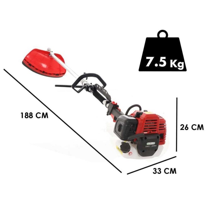 GeoTech GT-2 33 L monitoiminen raivaussaha, 33 cm³, 1,4 HP