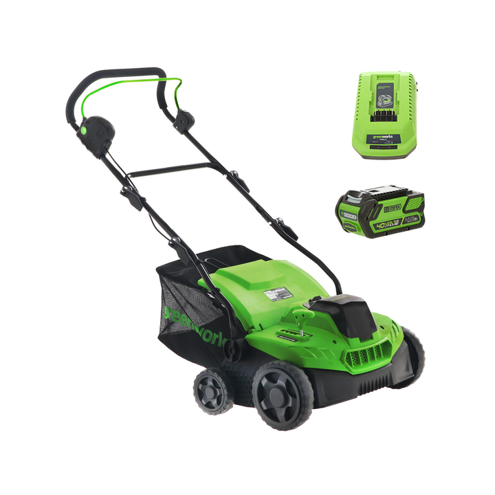 Greenworks GD40SC38II akkukäyttöinen nurmikon ilmaaja 40 V 4 Ah