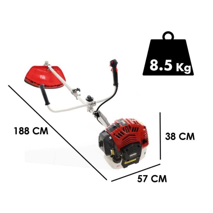 GeoTech GT-2 43 D raivaussaha, 43 cm³, 1,67 HP, kaksiosainen akseli