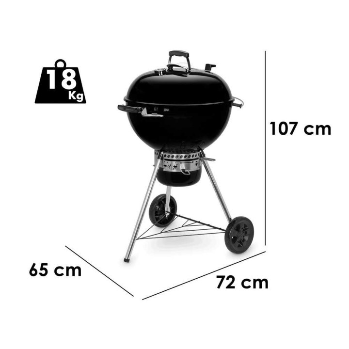 Weber Master Touch GBS E-5750 BLK -hiiligrilli, 57 cm, 2 550 cm²