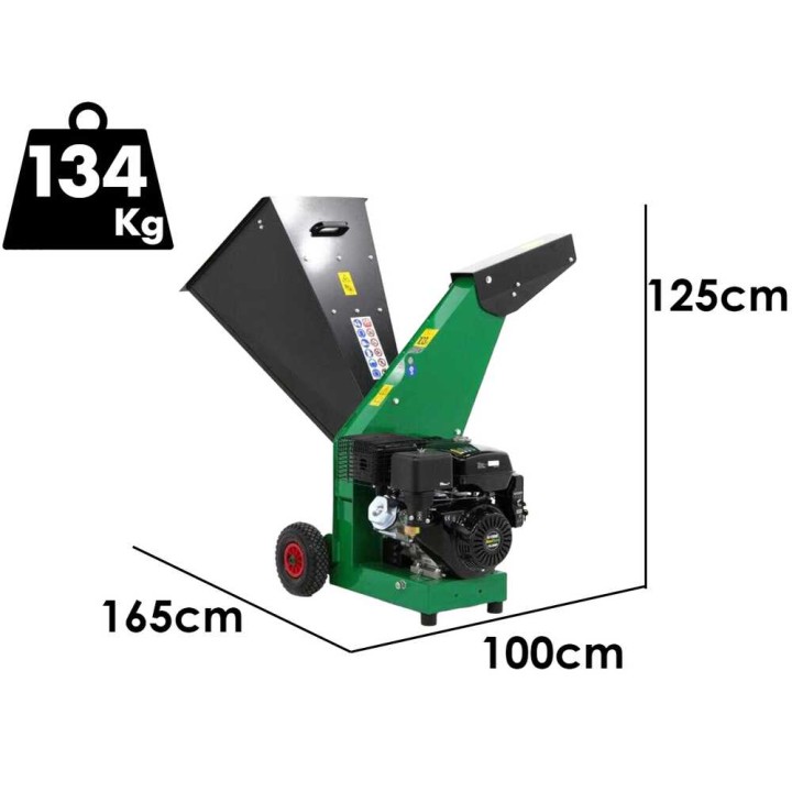 Seven Italy CH420 -biotrituratori, Loncin G420F, 15 HP, sähkökäynnistys