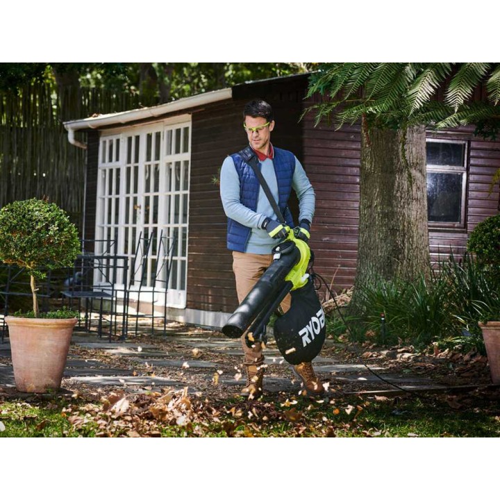 RYOBI RBV3000CESV sähköinen lehtipuhallin, imuri ja silppuri, 3 000 W, 230 V