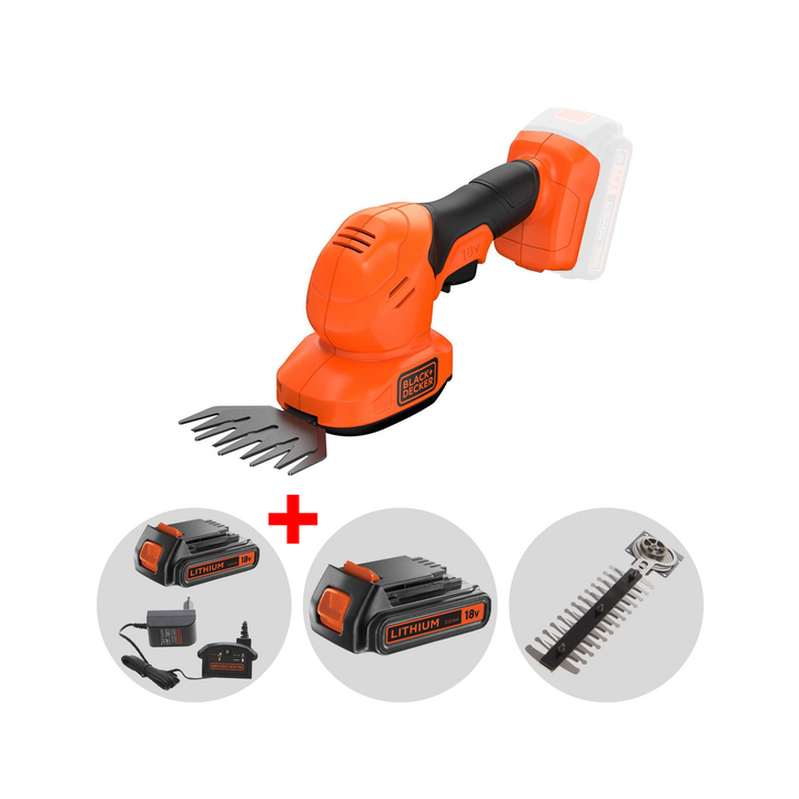 Black Decker B DBCSS18D1W akkukäyttöiset ruoho ja pensassakset 18 V 2 Ah