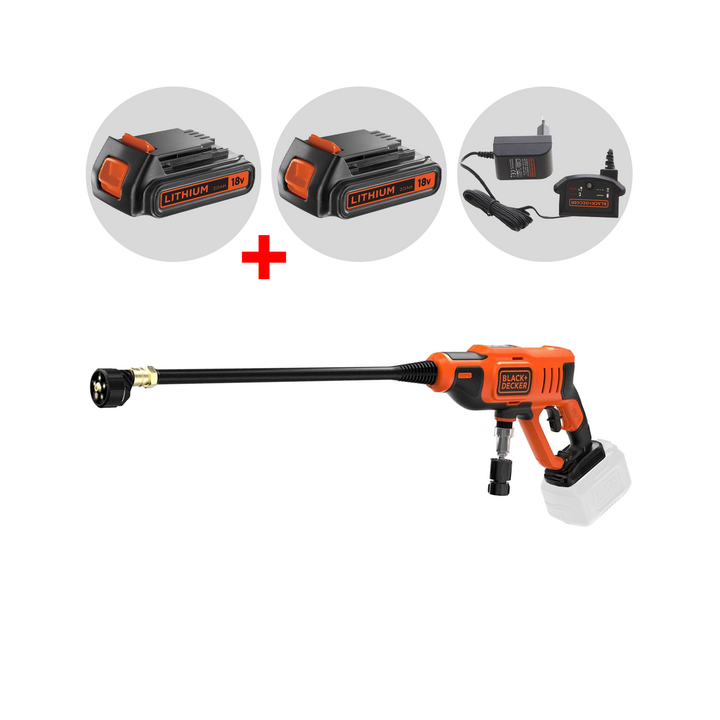 Black Decker BCPC18D1 akkupainepesuripistooli 18 V 24 bar viisitoiminen suutin