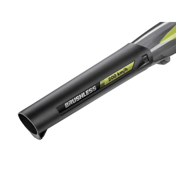 Ryobi RY18BLXA-0 akkupuhallin, 18 V, 4 Ah, 200 km/h