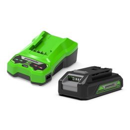 Greenworks 24 V akku ja laturisarja 2 0 Ah 0 5 Ah