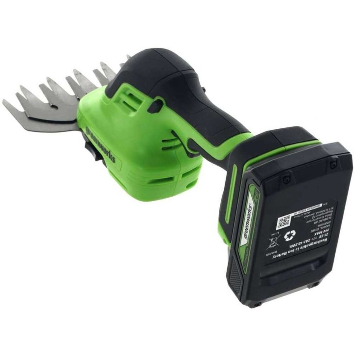Greenworks G24SHT akkukäyttöiset puutarhasakset, 24 V, 2 Ah