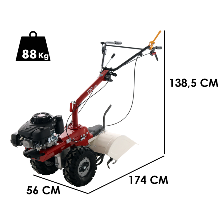 P70 EVO -motokultivaattori, Loncin LC1P75F, 7 HP, 55 cm