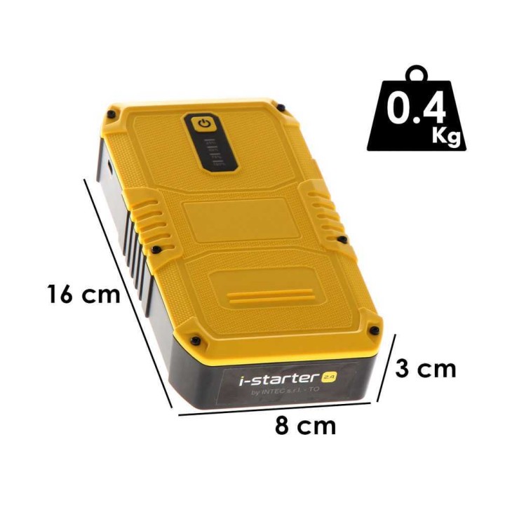 INTEC I-STARTER 2.4 litiumakkuinen hätäkäynnistin, 12 V, LED-valo