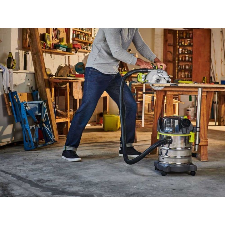 Ryobi R18WDV-0 märkä- ja kuivaimuri, 18 l, 18 V, 4 Ah