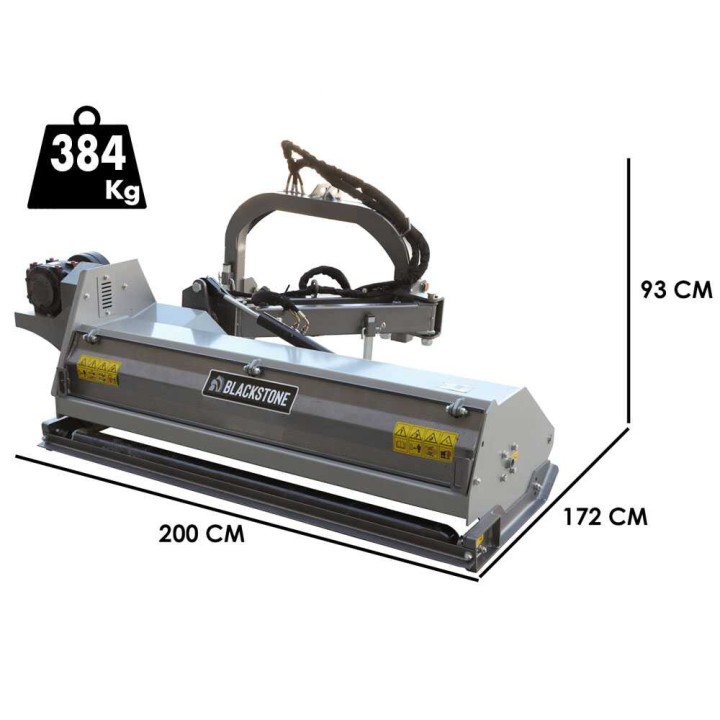 BlackStone BVM 160 M sivulle siirtyvä traktorimurskain, 160 cm, 50–55 HP