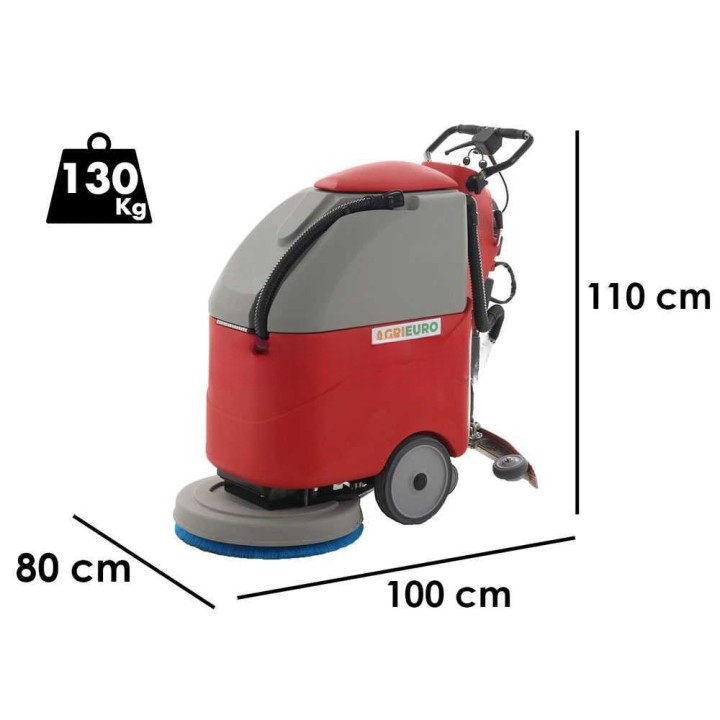 U.T. LP-500/50-B akkukäyttöinen lattianpesukone, 24 V, 50 cm