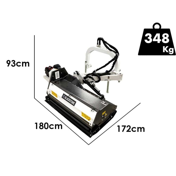 BlackStone BVM 140 M sivumurskain traktorille, 140 cm, hydraulinen siirto
