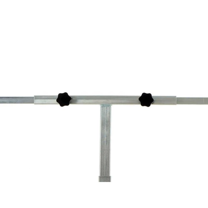 Ruiskutuspuomipari 4+4, ruostumaton teräs, messinkiset perhosruiskut, 95 cm