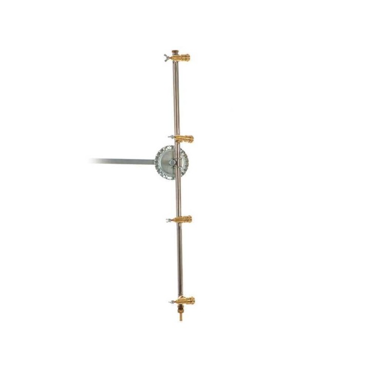 Ruiskutuspuomipari 4+4, ruostumaton teräs, messinkiset perhosruiskut, 95 cm