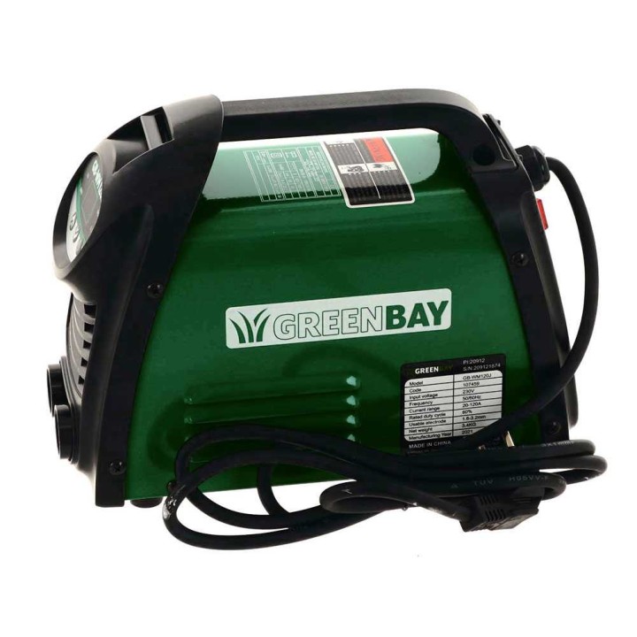 GreenBay GB-WM 120J MMA-hitsausinvertteri, 20–120 A, 230 V, hitsausvarusteet