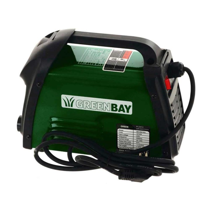 GreenBay GB-WM 120J MMA-hitsausinvertteri, 20–120 A, 230 V, hitsausvarusteet