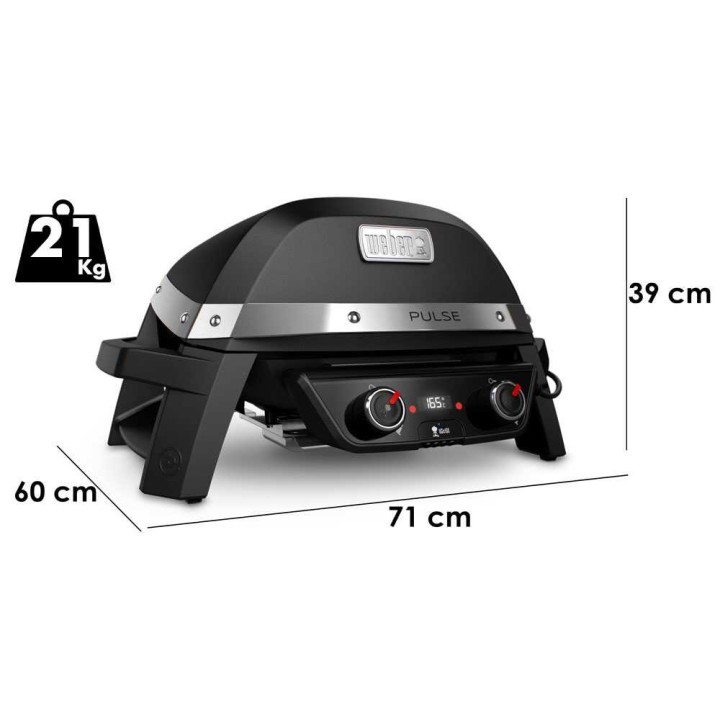 Weber Pulse 2000 sähkögrilli, 2,2 kW, 49 × 39 cm