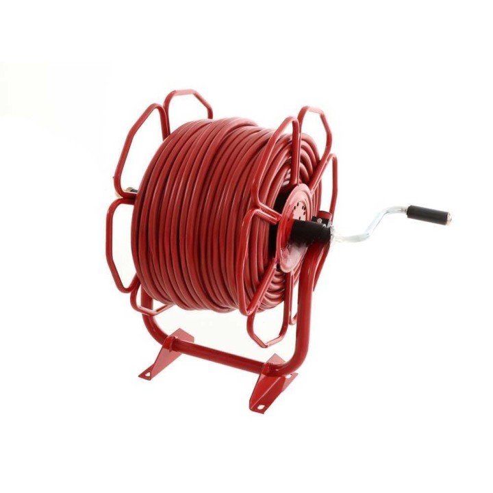 Ruiskutuspakkaus letkukelalla, 100 m, 20 bar, messinkinen vipuvarrellinen suihkuputki